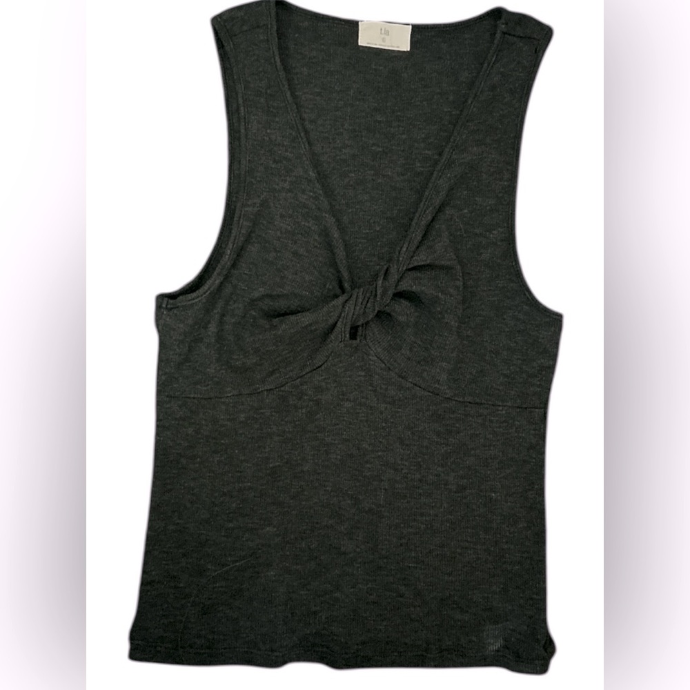 Anthropologie T.la twist front ribbed tank